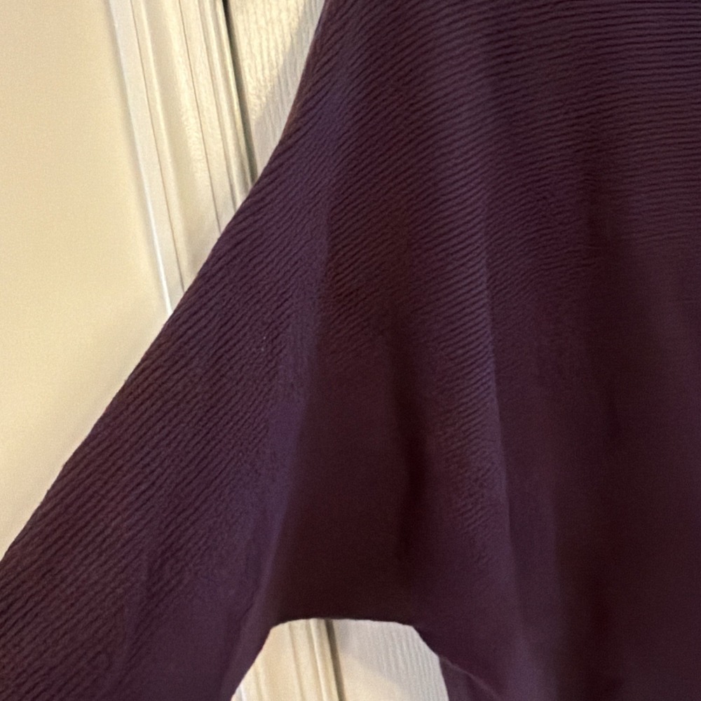 Philosophy Women's Sweater 2X Deep Purple Ribbed Dolman Sleeve Knit Pullover - Picture 9 of 13
